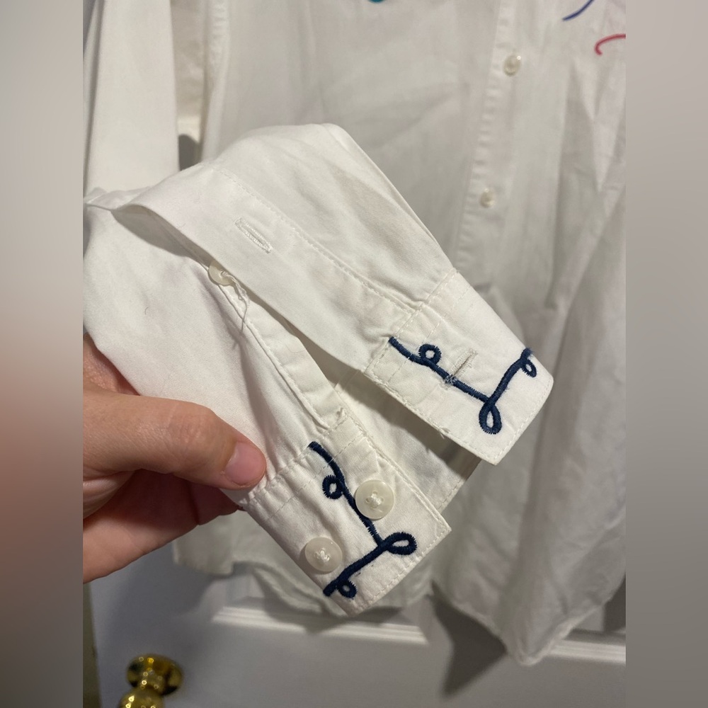 Vintage Northern Reflections Embroidered Cat Button-Down Shirt L - Picture 5 of 7